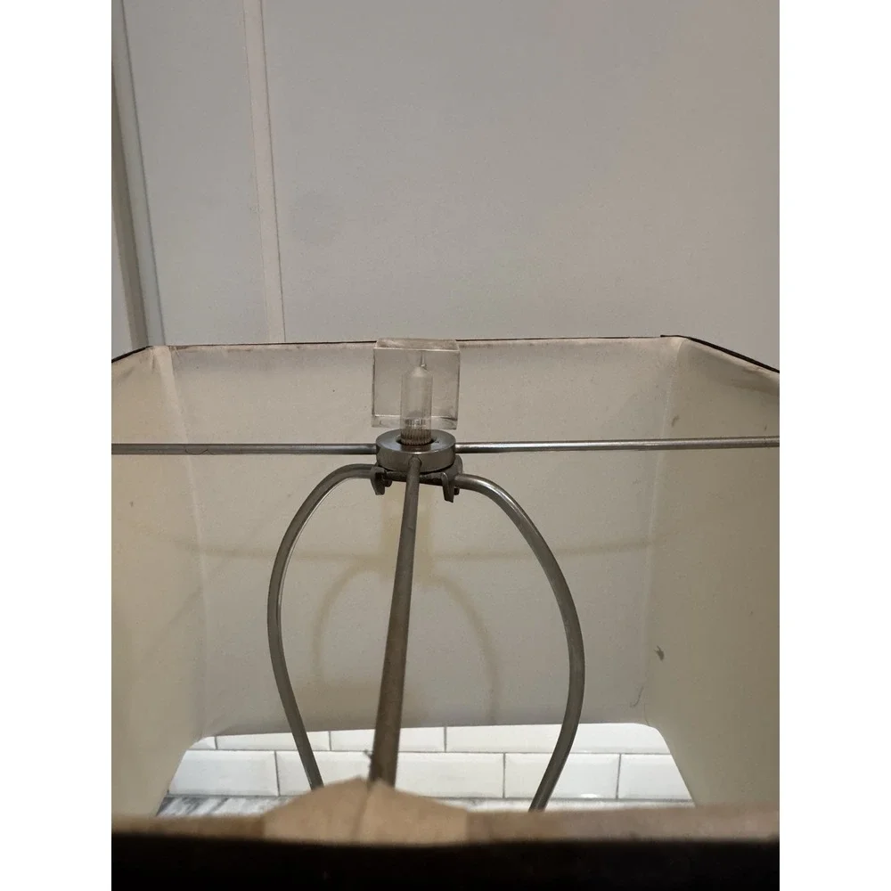Amazing‎ 1970's Rare Vintage MCM Lucite Stacked Square Table Lamp GW997